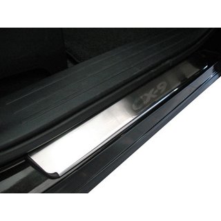 Накладки на пороги из нержавеющей стали NataNika Premium (4 шт) Mazda CX-9 2007-2016 гг. фото 1