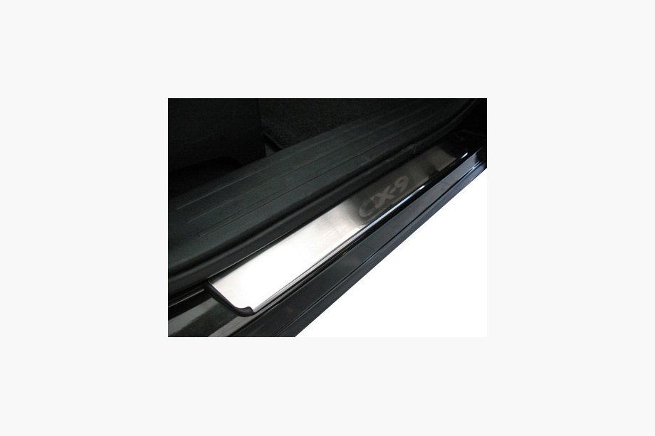 Mazda CX-9 2007-2016 гг. Накладки на пороги из нержавеющей стали NataNika Premium (4 шт) Image