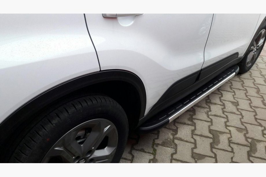 Suzuki Vitara 2015- гг. Боковые Подножки Duru (2 шт., Алюминий) Image