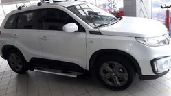 Suzuki Vitara 2015- гг. Боковые Подножки Bosphorus OLD Серые (2 шт., Алюминий) фото 2