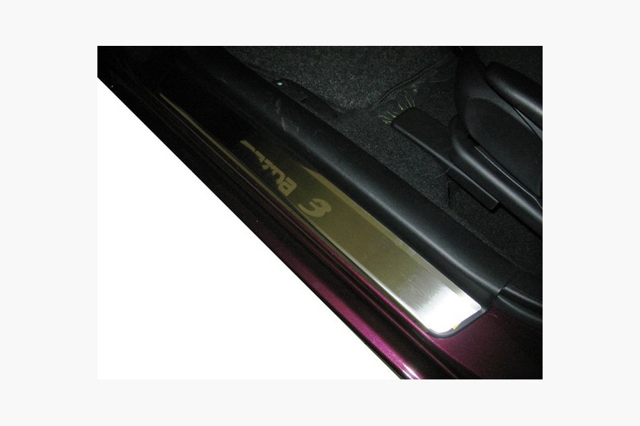 Mazda 3 2003-2009 гг. Накладки на Пороги Nataniko (4 шт., Нержавейка) Image