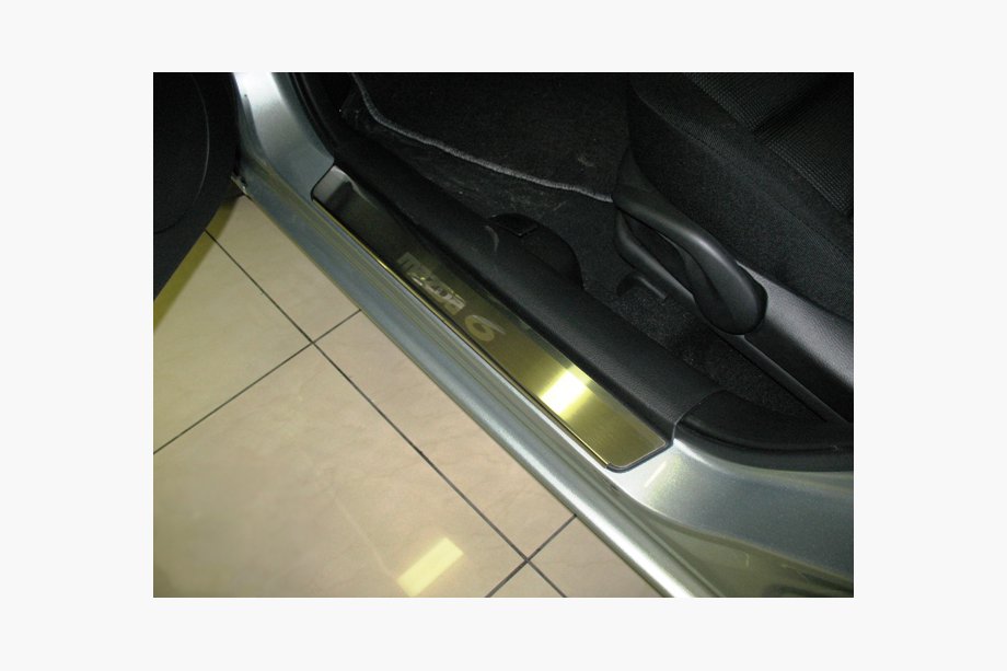 Mazda 6 2003-2008 гг. Накладки на пороги Nataniko (4 шт., нержавейка) Image