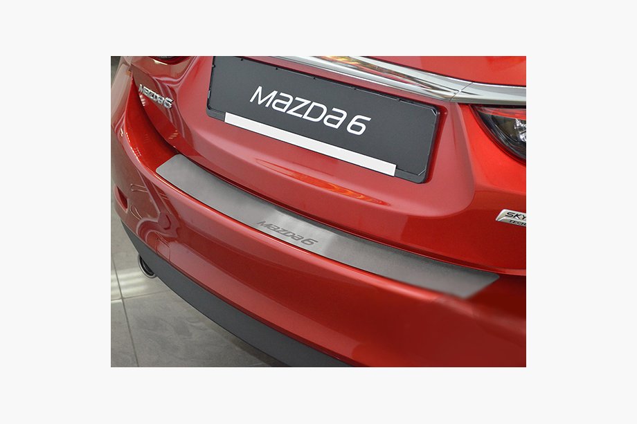 Mazda 6 2012-2024 гг. Накладка на задний бампер Nataniko (4D, Нержавейка) Image