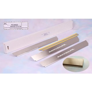 Накладки на пороги Natanika Standard (4 шт, нержавейка) Mazda CX-9 2007-2016 гг.