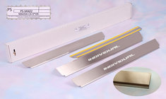 Mazda CX-9 2007-2016 гг. Накладки на пороги Natanika Standard (4 шт, нержавейка) фото 1