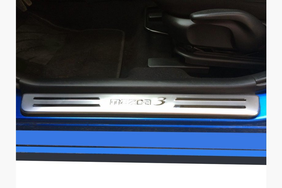 Mazda 3 2003-2009 гг. Накладки на пороги Libao (4 шт, нержавейка) Image