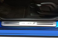 Mazda 3 2003-2009 гг. Накладки на пороги Libao (4 шт, нержавейка) фото 1