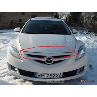 Накладка на решетку радиатора кант (пластик) Mazda 6 2008-2012 гг. фото 2