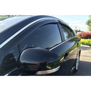 Ветровики на окна (4 шт, Sunplex Chrome) Volkswagen Jetta 2011-2018 гг.