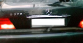 Mercedes S-сlass W140 1991-1998 гг. Хромированная накладка над номером (нерж. сталь) фото 1