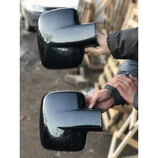 Накладки на Зеркала (2 шт, Карбон) Mercedes Vito W638 1996-2003 гг. фото 3
