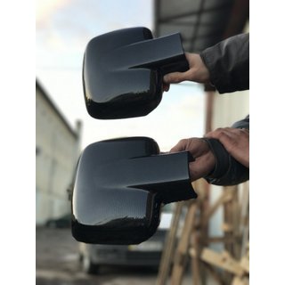 Накладки на Зеркала (2 шт, Карбон) Mercedes Vito W638 1996-2003 гг. фото 4