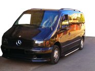 Mercedes Vito W638 1996-2003 гг. Боковые Подножки Maya V1 (2 шт., Алюминий) фото 1