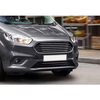 Накладки на решетку радиатора OmsaLine (2018↗, 4 шт, нержавейка) Ford Courier 2014-2023 гг. фото 1