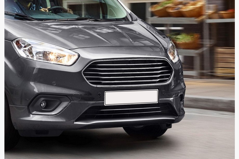 Ford Courier 2014-2023 гг. Накладки на решетку радиатора OmsaLine (2018↗, 4 шт, нержавейка) Image