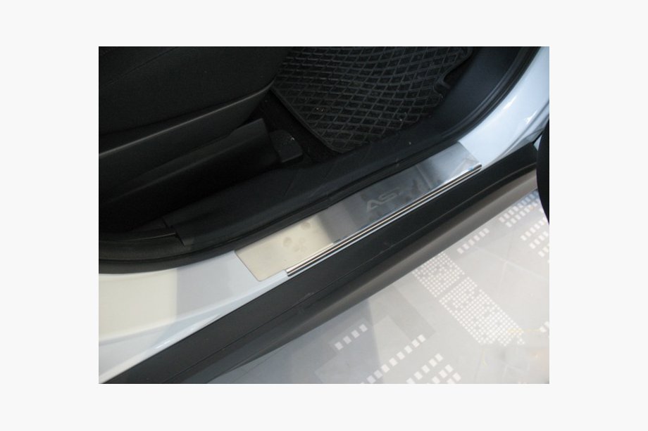 Mitsubishi ASX 2010-2023 гг. Накладки на пороги Nataniko (4 шт., нержавейка) Image