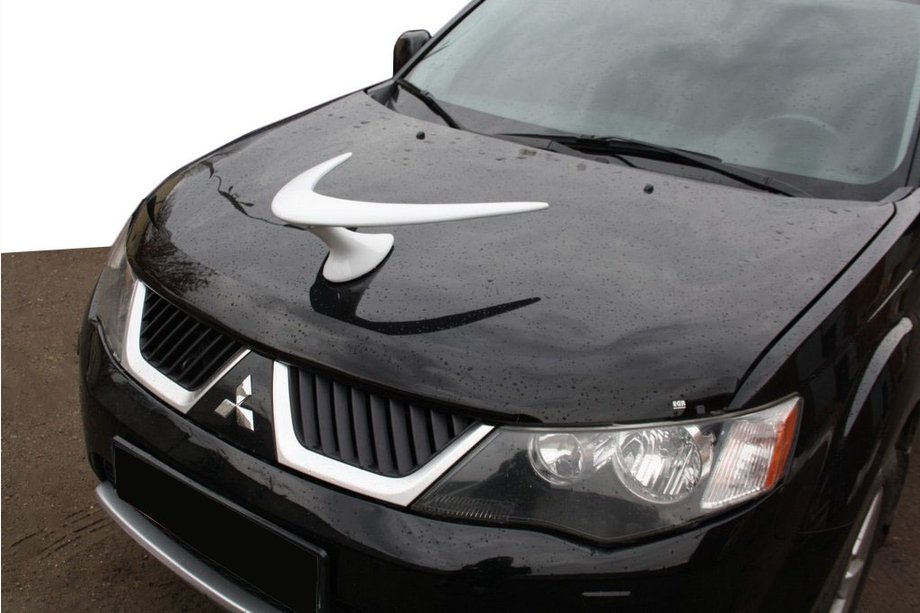 Mitsubishi Outlander 2006-2012 гг. Задний спойлер Swallow (грунтованный, под покраску) Image