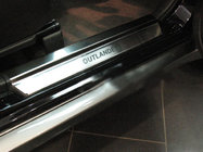 Mitsubishi Outlander 2001-2006 гг. Накладки на пороги Natanika Premium (4 шт, нержавейка) фото 1