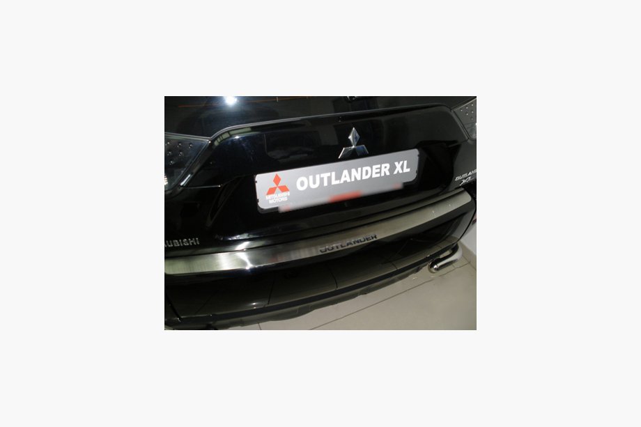 Mitsubishi Outlander 2006-2012 гг. Накладка на задний бампер Nataniko (нержавейка) Image