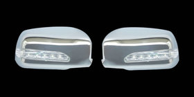 Mitsubishi Lancer 9 2004-2008 гг. Накладки на зеркала с LED (2 шт, пластик) фото 1