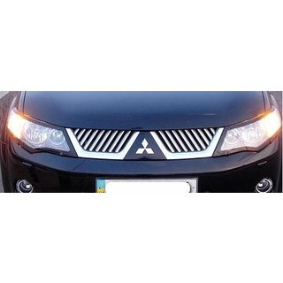 Накладки на решетку из нержавеющей стали (2006-2010) Mitsubishi Outlander 2006-2012 гг.
