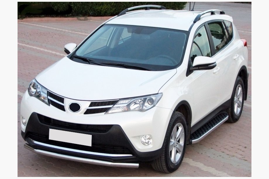 Toyota Rav 4 2013-2018 гг. Боковые Подножки BlackLine (2 шт, Алюминий) Image