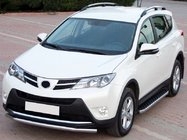 Toyota Rav 4 2013-2018 гг. Боковые Подножки BlackLine (2 шт, Алюминий) фото 1
