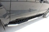 Mitsubishi L200 2015-2024 гг. Боковые Подножки Amazon Silver (2 шт., Нержавейка) фото 1