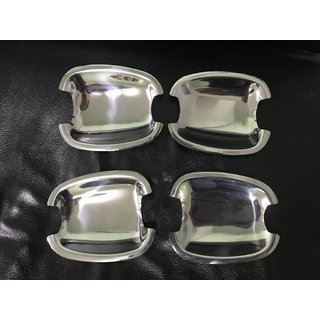 Накладки на чашки под ручки из нержавеющей стали (4 шт) Chevrolet Aveo T300 2011-2020 гг. фото 2