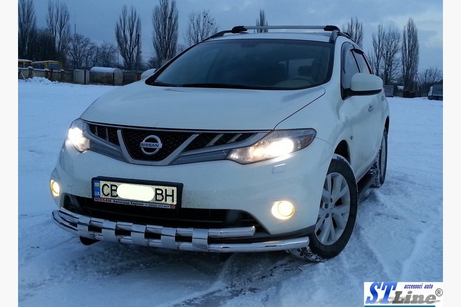 Nissan Murano 2008-2014 гг. Передняя защита ST015 (нержавейка) Фото 4