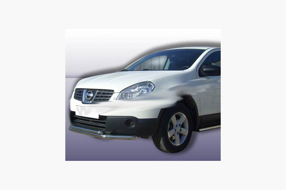 Nissan Qashqai 2010-2014 гг. Передняя двойная дуга ST014 (нержавейка) 60/60 мм Фото 3