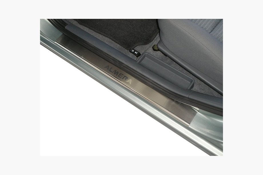 Nissan Almera B10 Classic 2006-2012 гг. Накладки на Пороги Nataniko (4 шт., Нержавейка) Image