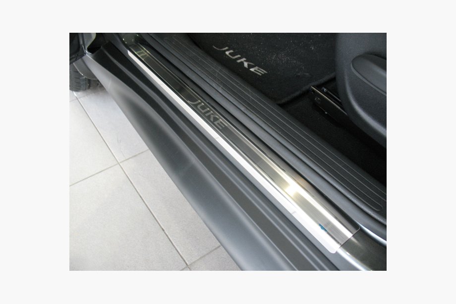 Nissan Juke 2010-2019 гг. Накладки на Пороги Nataniko (4 шт., Нержавейка) Image