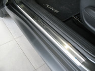 Nissan Juke 2010-2019 гг. Накладки на Пороги Nataniko (4 шт., Нержавейка) фото 1