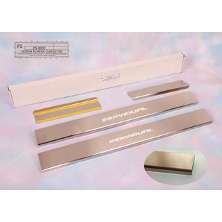 Накладки на пороги Natanika Standard (4 шт, нержавейка) Nissan Primera P12 2002-2007 гг.