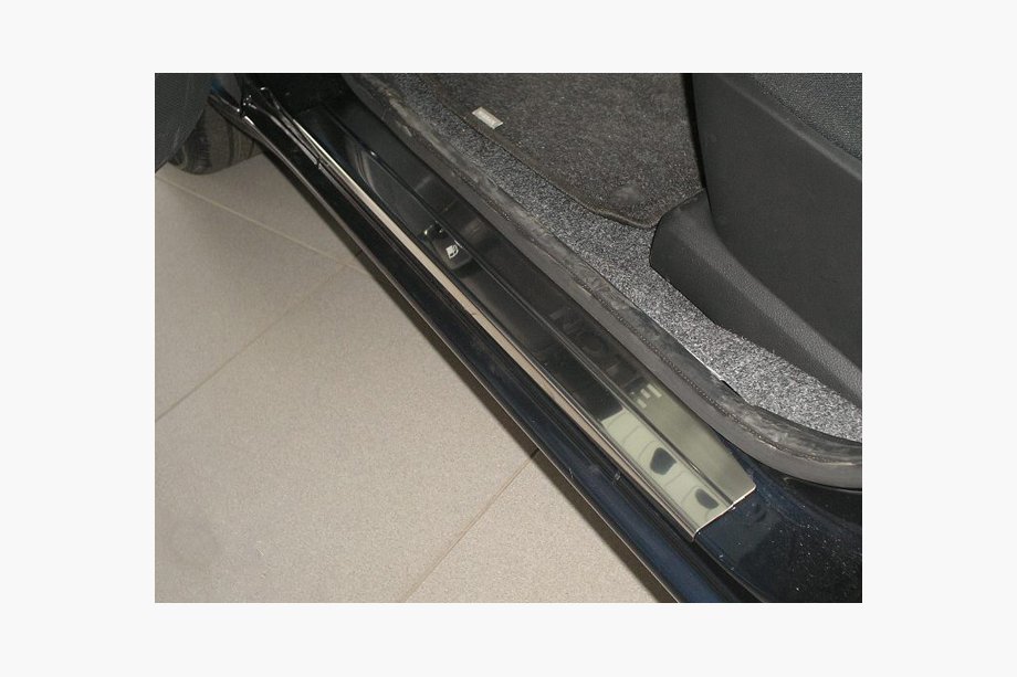Nissan Note 2004-2012 гг. Накладки на Пороги Nataniko (4 шт., Нержавейка) Image