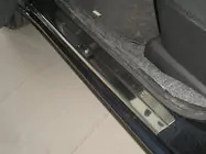 Nissan Note 2004-2012 гг. Накладки на Пороги Nataniko (4 шт., Нержавейка) фото 1