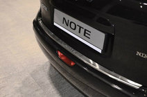 Nissan Note 2004-2012 гг. Накладка на задний бампер с загибом Nataniko (2005-2007, нержавейка) фото 1