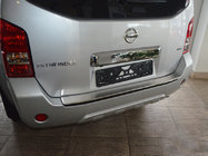 Накладка на задний бампер с загибом Nataniko (нержавейка) фото 1