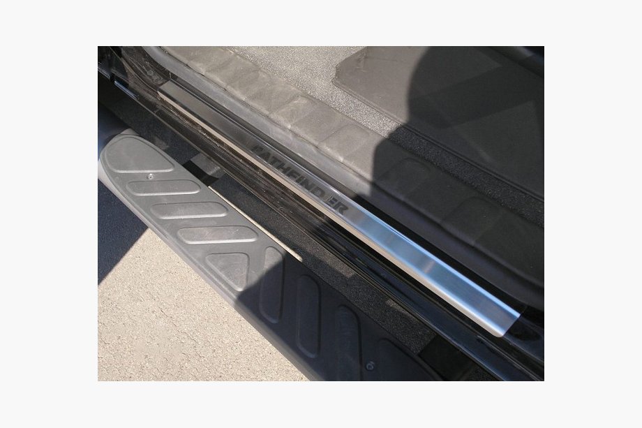 Nissan Pathfinder R51 2005-2014 гг. Накладки на Пороги Nataniko (4 шт., Нержавейка) Image