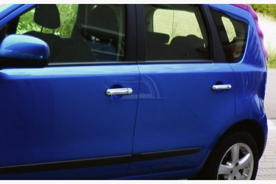 Nissan Note 2004-2012 гг. Хромированные Накладки на Ручки Дверей (4 шт, Нержавейка) Image