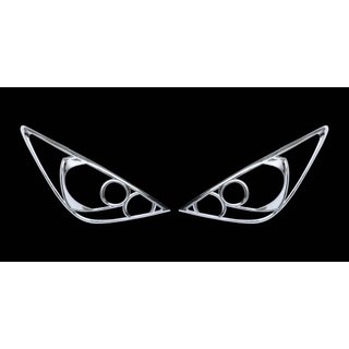 Хром Накладки на Задние Фонари (2 шт, пластик) Nissan Tiida 2004-2011 гг.