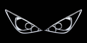 Nissan Tiida 2004-2011 гг. Хром Накладки на Задние Фонари (2 шт, пластик) фото 1