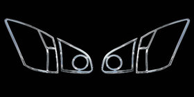 Nissan Qashqai 2007-2010 гг. Хром Накладки на Задние Фонари (2 шт, пластик) фото 1
