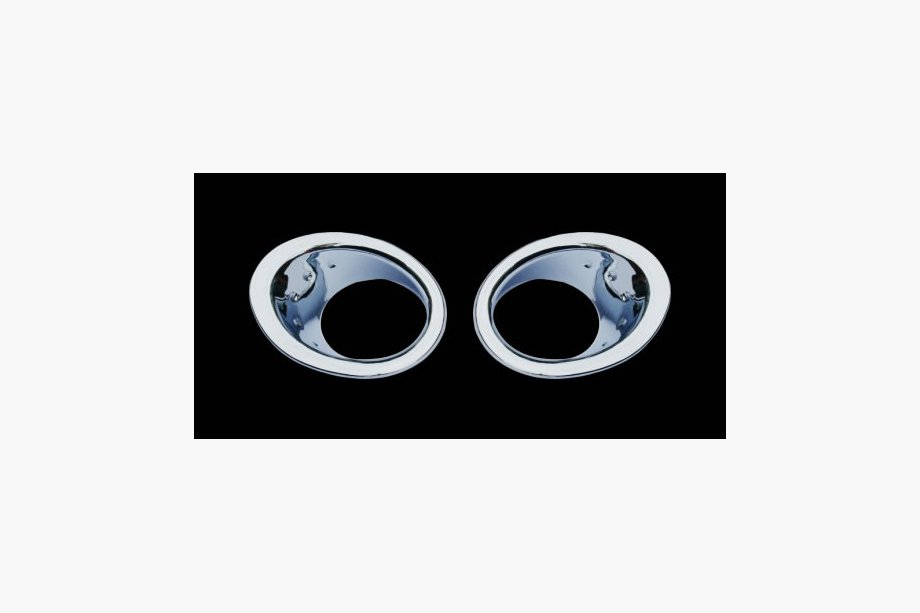 Nissan Qashqai 2007-2010 гг. Хромированные накладки на противотуманные фары с углублением (2 шт, пластик) Фото 4