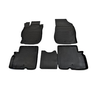 Резиновые коврики в салон (4 шт, Novline) Nissan Almera N17 2012-2018 гг.