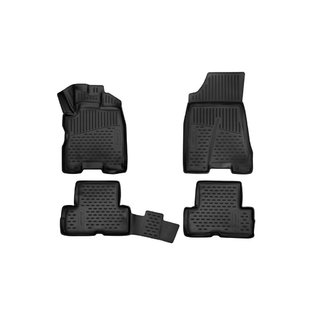 3D резиновые коврики в салон (4 шт, Novline) кроссовер (передние) Nissan X-trail T31 2007-2014 гг.