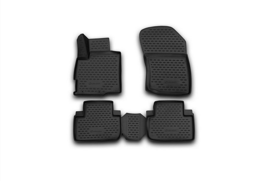 Mitsubishi Outlander 2012-2021 гг. 3D резиновые коврики в салон (4 шт, Novline) 2WD Фото 1