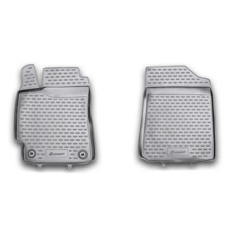 Резиновые коврики передние в салон (2 шт, Novline) 2.5 L /3.5 L Toyota Camry 2011–2017 гг.