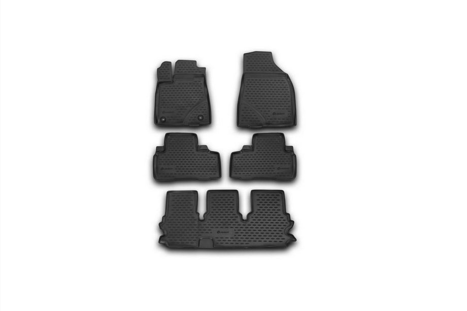 Toyota Highlander 2013-2019 гг. Резиновые коврики в салон (5 шт, Novline) Фото 1